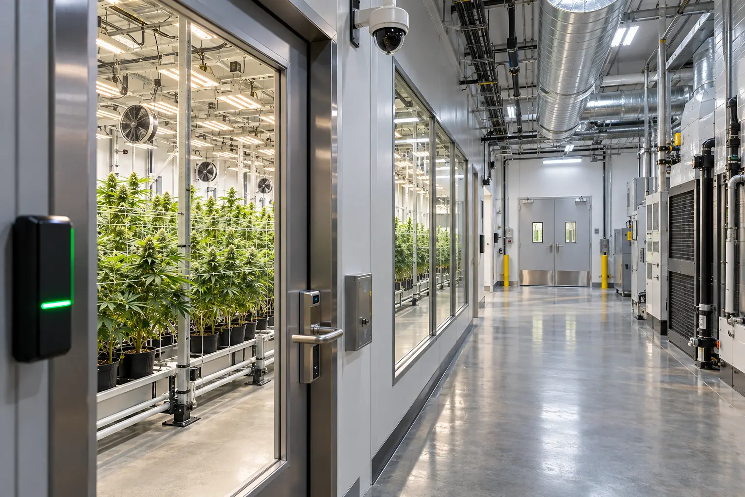 Secure commercial cannabis cultivation facility