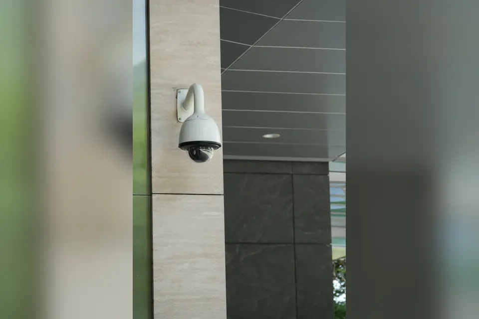 White and Black CCTV on the Wall