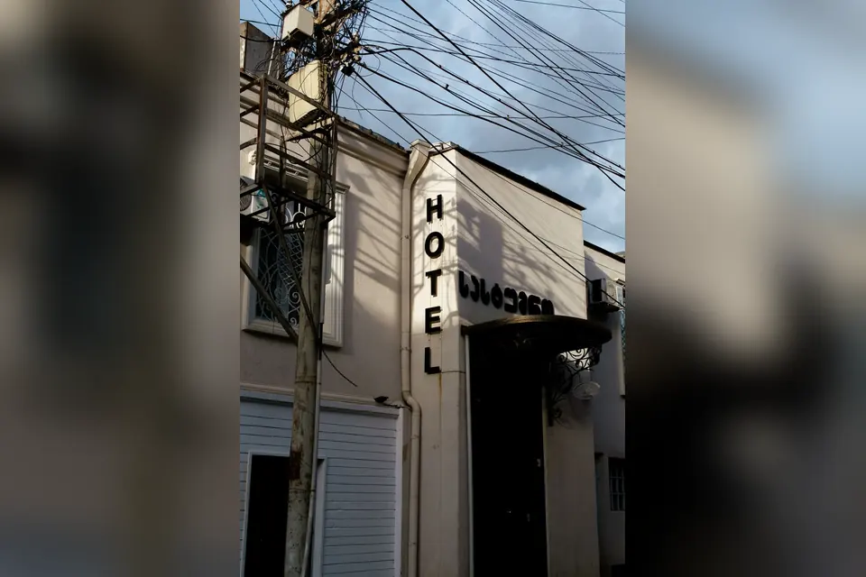 Door entrance to a Building Hotel