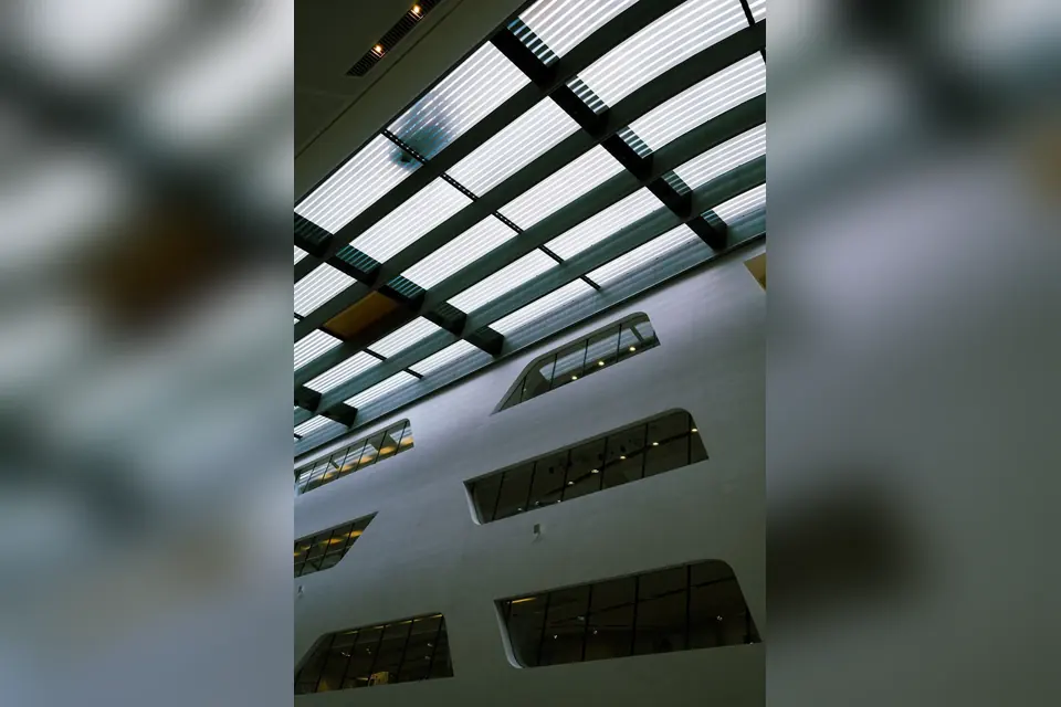 Modern Architectural Ceiling in Office Building