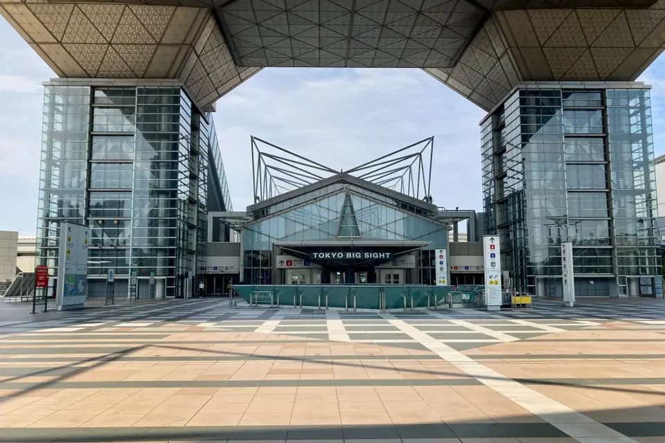 Modern Entrance of Tokyo Big Sight Convention Center