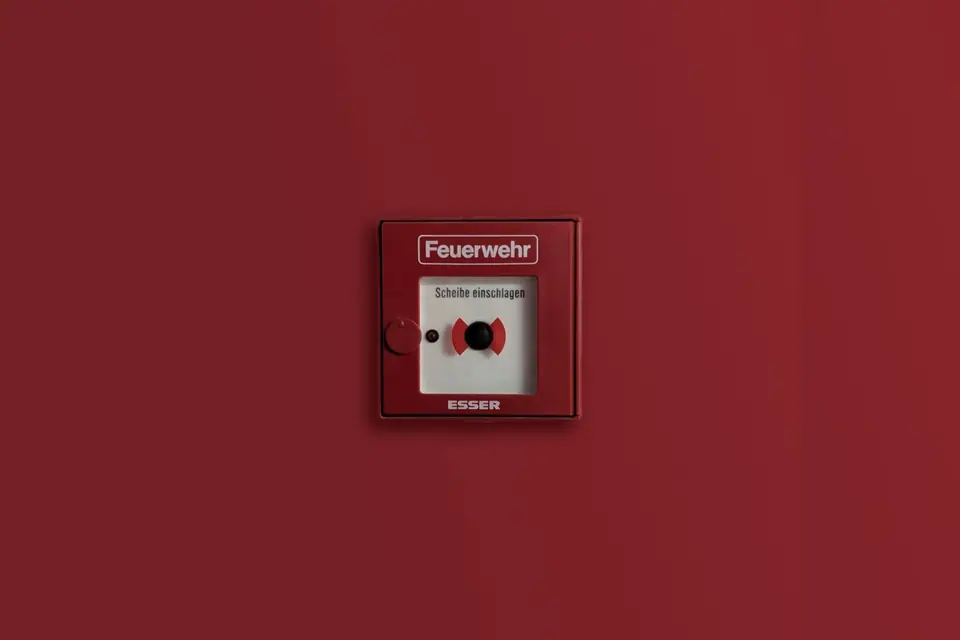 Red And White Fire Alarm