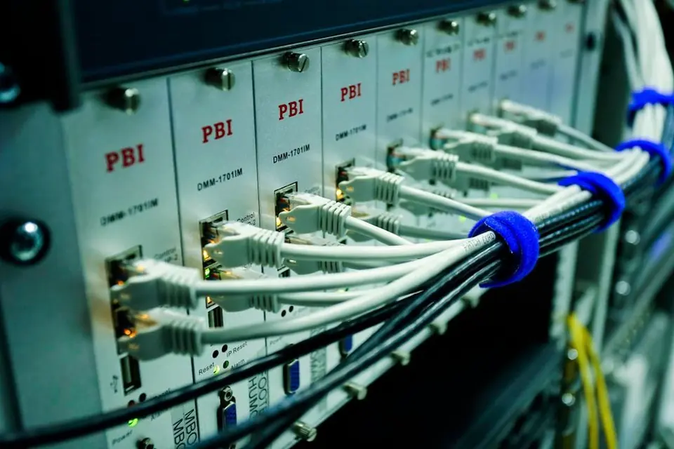 Close Up Photo of Ethernet Cables on Network Switch