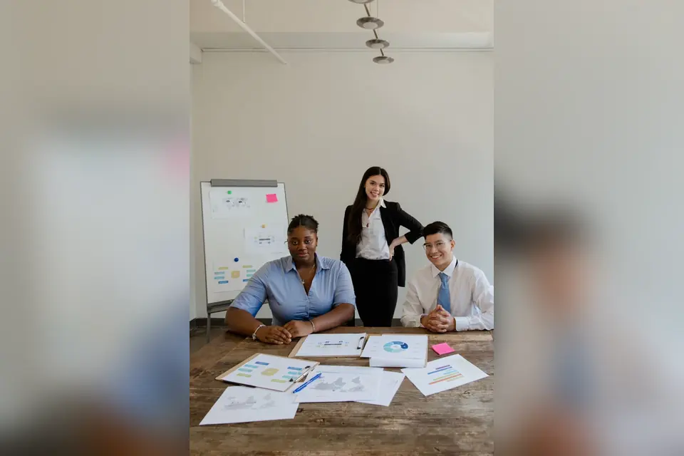Colleagues Having a Meeting in the Meeting Room